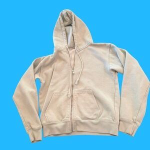 John Galt Brandy Melville Zip Up Hoodie Sage Green